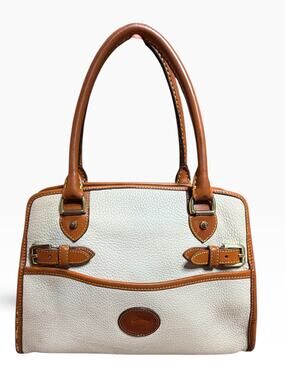 Vintage Dooney & Bourke AWL Bone Leather Buckle Satchel 90s